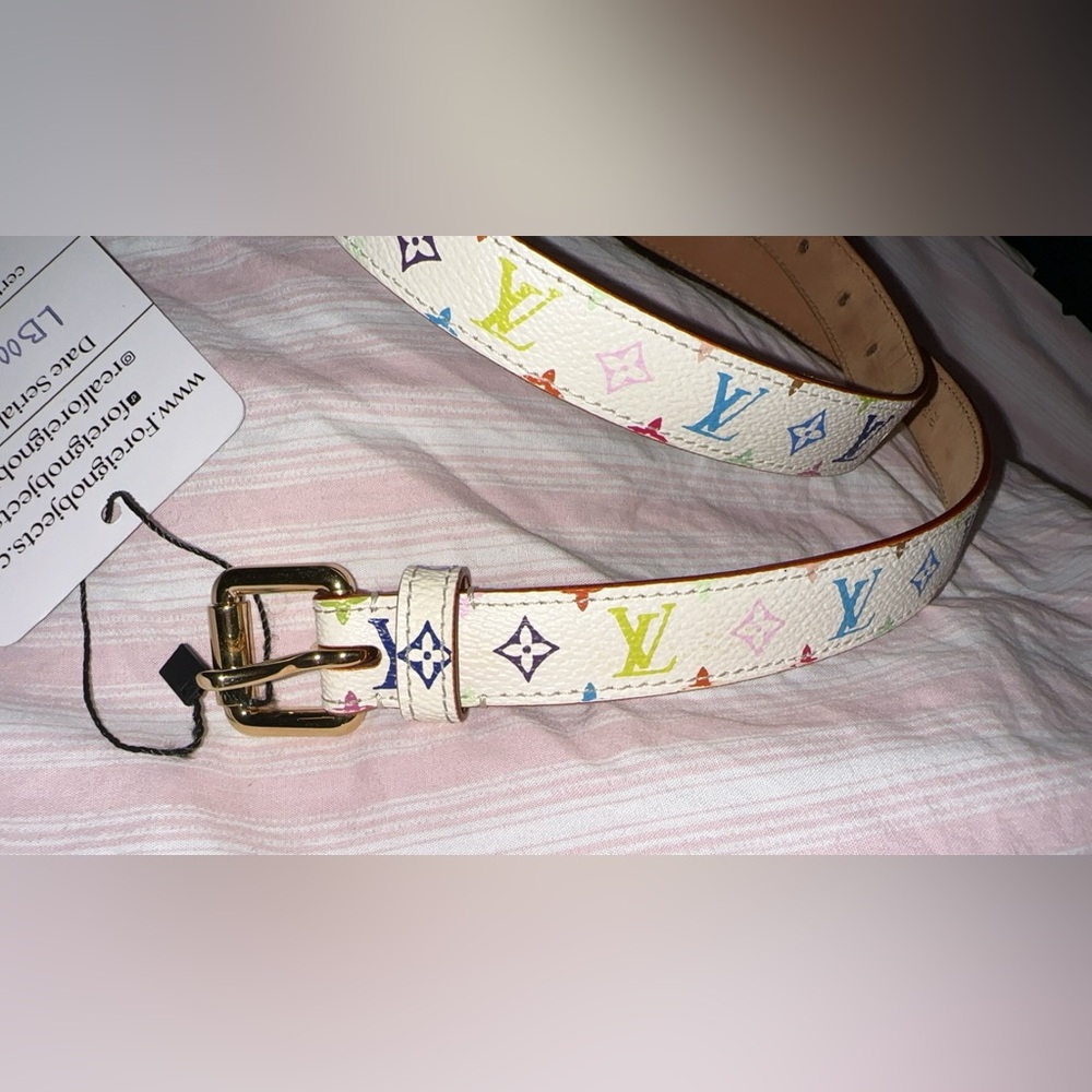 Vintage Louis Vuitton Colorful Belt Size 70/28.